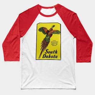 South Dakota 1960s Travel Window Decal Baseball T-Shirt